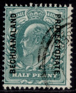 BECHUANALAND PROTECTORATE EDVII SG66, ½d blue-green, FINE USED.