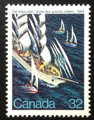 Canada  Sc# 1012   TALL SHIPS sails sailboats  1984  MNH