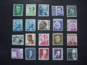 1965-78 #1278-95 Complete Prominate Americans Set MNH OG VF CV $78 #2