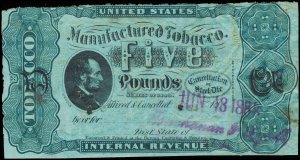 U.S. REV. TAXPAIDS TF182C  Used (ID # 110419)