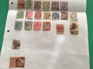 Natal and Africa stamps on folded page A10649