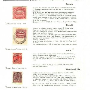 Solomon Islands Postmarks {4}Gavutu Tulagi Aola Shortland Album Page 1908 EP188