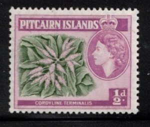 PITCAIRN ISLANDS Scott # 20 MH - QEII & Flower 1