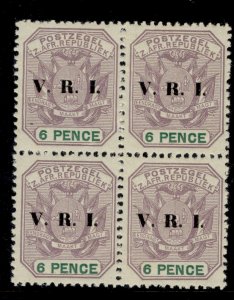 SOUTH AFRICA - Transvaal QV SG232 6d lilac & green, NH MINT Cat £17 BLOCK OF 16