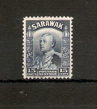 SARAWAK 1941 15c BLUE COLOUR CHANGE SG 115a FINE USED