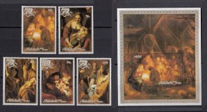 AITUTAKI 1988 Paintings by Rembrandt (5v+ 1Ms, Cpt) MNH CV$26