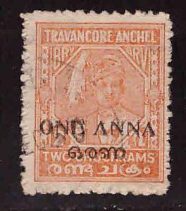 India - Feudatory state of Travancore Cochin Scott 4 Used