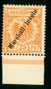 Marshall Islands 1899 Germany 25 pfg Orange Sc #11 MNH E600