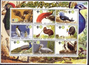 Angola 2000 Birds Scouting Scouts Rotary Club MNH Private