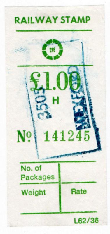 (I.B) Ireland Railways : Córas Iompair Éireann - Parcel £1 (Wexford)