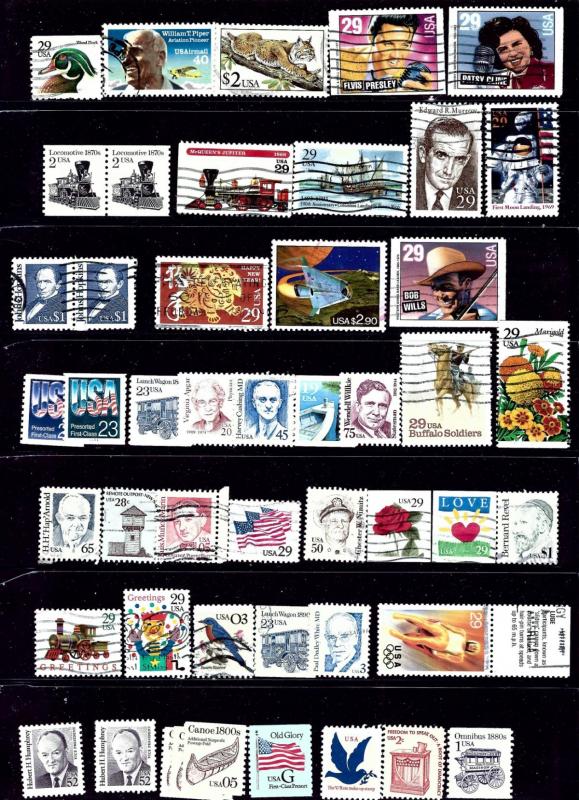 WW27 48 stamps inc few dups all U.S. used