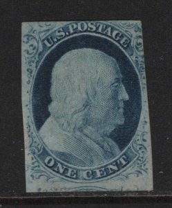 9 F-VF unused ( mint no gum ) with nice color cv $ 275 ! see pic !