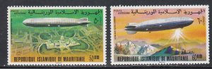 Mauritania # C167-168, Zeppelins, Mint NH, 1/3 Cat.