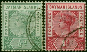 Cayman Islands 1900 Set of 2 SG1a-2 Fine Used