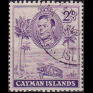 CAYMAN IS. 1938 - Scott# 104a Turtles perf.11.5 2p Used