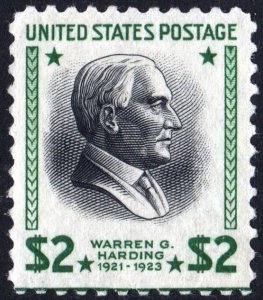 SC#833 $2.00 Warren G, Harding (1938) MLH