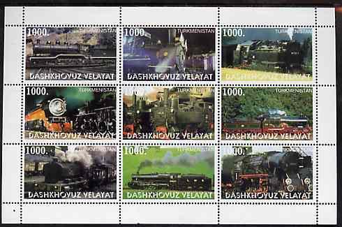 Turkmenistan (Dashkhovuz Velayat) 1999 ? Steam Locos perf...