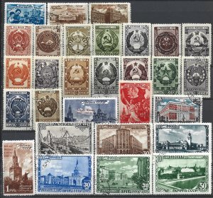 COLLECTION LOT 21878 URSS 29 MH/USED STAMPS 1946+ CV+$19