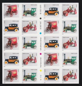 US 3626-29 2002 First Class Antique Toys Mint Stamp Sheet NH