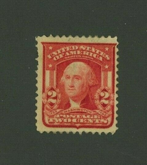 US 1903 2c carmine Washington, Scott 319 Mint No Gum, Value = $6.00