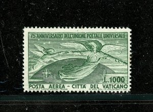 Vatican City #C19 (VA423) Hi Value Angels & Globe 1000 l green, MNH,VF,CV$150.00 