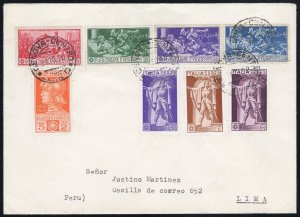 Italy Stamps # 242-6+C20-2 Used VF On Cover Choice Scott Value $550.00