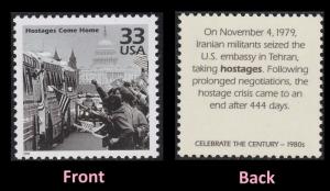 US 3190d Celebrate the Century 1980s Hostages Come Home 33c single MNH 2000