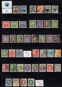 WC1_18225. DENMARK. Valuable lot of 1920-1930 stamps. Used