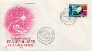 United Nations Geneva, First Day Cover, Space