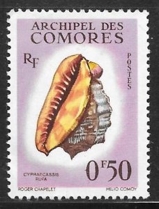 Comoro Islands 48: 50c Red Helmet Shell (Cypraecassis rufa), MH, F-VF