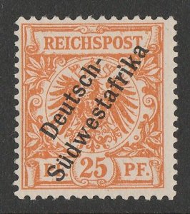 GERMAN South West Africa 1898 25pf orange. MNH **. cat €1200. with certificate