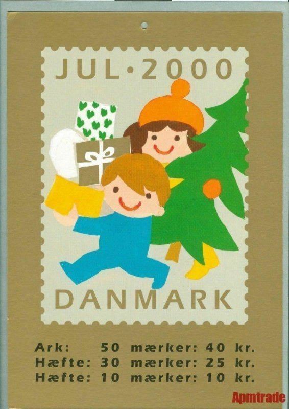 Denmark. Christmas Seal. 2000. 1 Post Office,Display,Advertising Sign. Boat