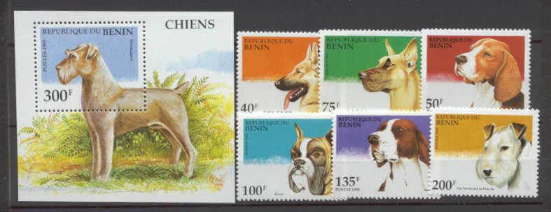Benin 741-47 MNH Dogs SCV6.90