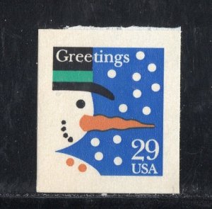 2803 *  SNOWMAN ** U.S. Postage BOOKLET Stamp  MNH ^ 