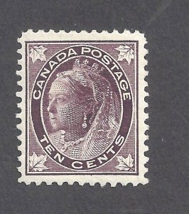 CANADA # 73ii MINT VLH 10c BROWN-VIOLET QUEEN VICTORIA FLAG ISSUE BS30226