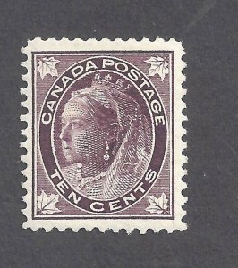 CANADA # 73ii MINT VLH 10c BROWN-VIOLET QUEEN VICTORIA FLAG ISSUE BS27654