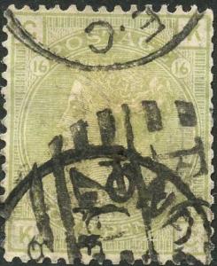 SG153 4d Sage-Green Wmk GARTER Plate 16 Cat £300 Used