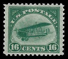 PCBstamps   US C2 16c Curtiss Jenny, MNH, (1)