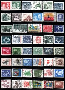 Sweden ~ Collection of 271 Different Stamps ~ Mixed Lot ~ Mostly Used MX