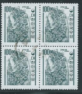 Korea #372 (U) block of 4 CV $12.00