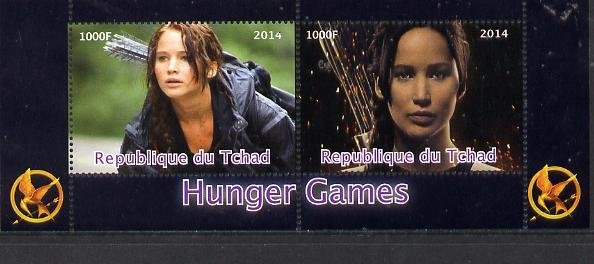 CHAD - 2014 - Hunger Games - Perf 2v Sheet #1 - M N H - Private Issue
