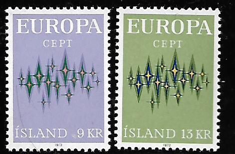 ICELAND 439-440 MNH C/SET EUROPA ISSUE 1972