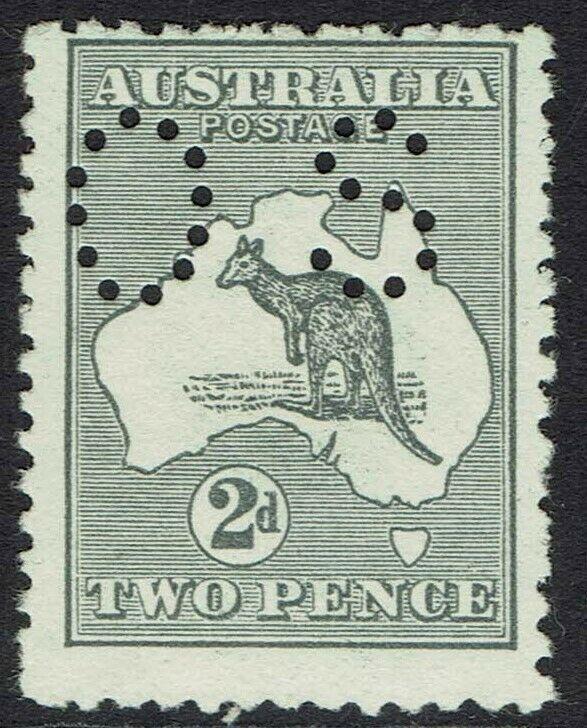 AUSTRALIA 1914 KANGAROO OS 2D 1ST WMK 