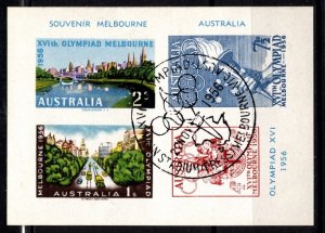 1956 Australia Cinderella Souvenir Melbourne Olympic Sheet MNH Olympiad XVI