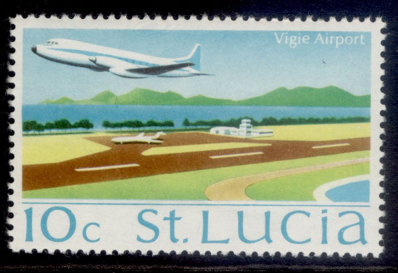 ST. LUCIA QEII SG281, 10c Vigie airport, NH MINT. 