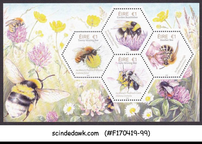 IRELAND - 2018 NATIVE IRISH BEES / INSECTS - MINIATURE SHEET MNH