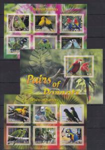 Nature  Animals Birds Parrots Pairs of Parrots Imperf Exotic (private issue) FGA