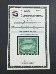 MOMEN: US STAMPS #568 MINT OG LH PSE GRADED CERT GEM-100