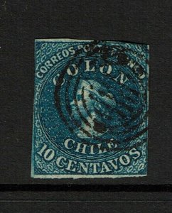 Chile SC# 5, Used, minor back creasing - S11062