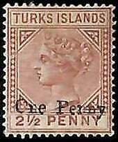 94884h - TURKS ISLAND - STAMP - SG # 49 -  MINT Hinged - Well centered 